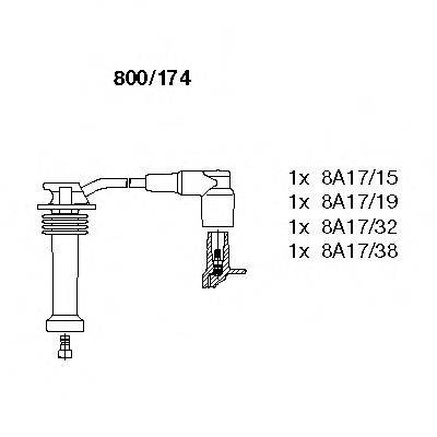 Комплект дротів запалення BREMI 800/174