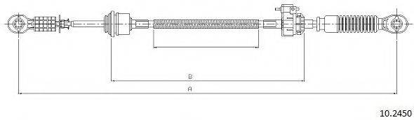 CABOR 102450 Трос, управління зчепленням