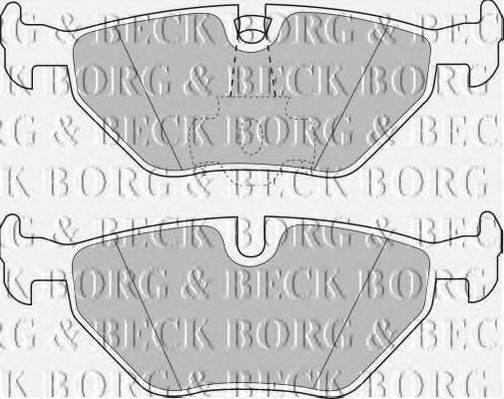 Комплект гальмівних колодок, дискове гальмо BORG & BECK BBP1591