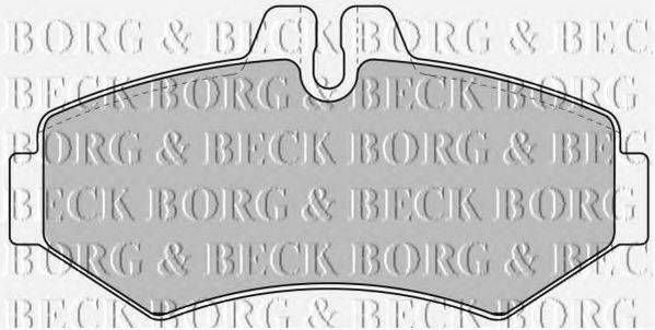 Комплект гальмівних колодок, дискове гальмо BORG & BECK BBP1667