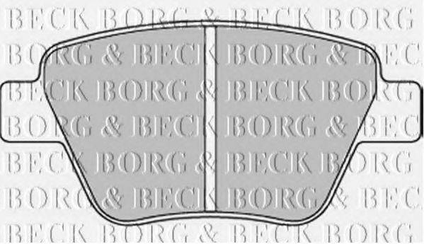 Комплект гальмівних колодок, дискове гальмо BORG & BECK BBP2242