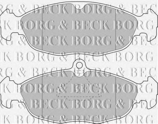 Комплект тормозных колодок, дисковый тормоз BORG & BECK BBP1424