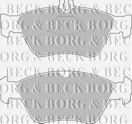 Комплект тормозных колодок, дисковый тормоз BORG & BECK BBP1454