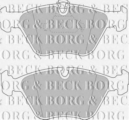 Комплект тормозных колодок, дисковый тормоз BORG & BECK BBP1590