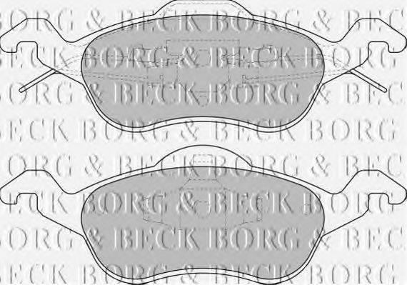 Комплект гальмівних колодок, дискове гальмо BORG & BECK BBP1602