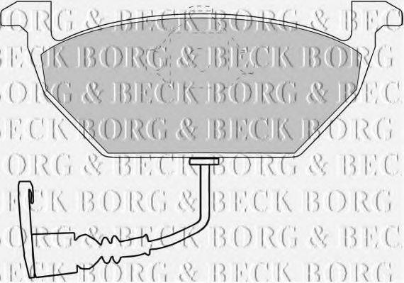 Комплект тормозных колодок, дисковый тормоз BORG & BECK BBP1617