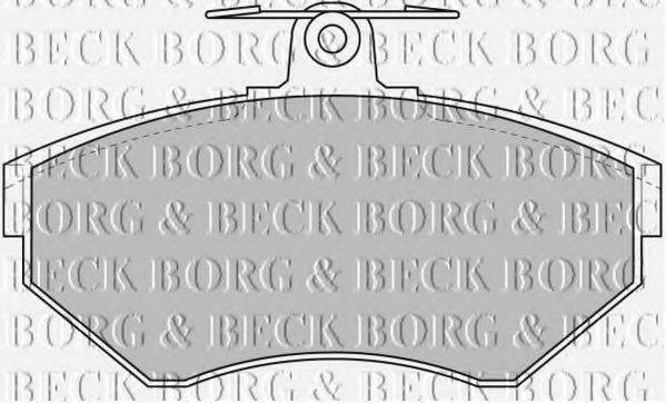 Комплект гальмівних колодок, дискове гальмо BORG & BECK BBP1620
