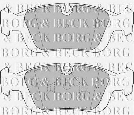 Комплект тормозных колодок, дисковый тормоз BORG & BECK BBP1627