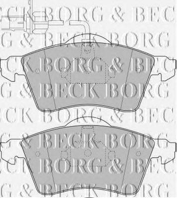 Комплект гальмівних колодок, дискове гальмо BORG & BECK BBP1692