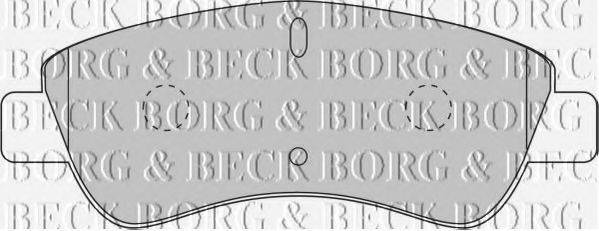 BORG & BECK BBP1703 Комплект гальмівних колодок, дискове гальмо