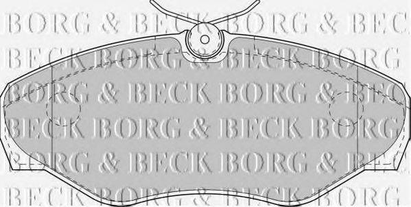 Комплект гальмівних колодок, дискове гальмо BORG & BECK BBP1812
