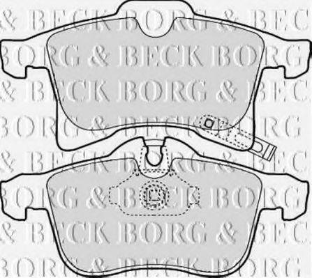 Комплект гальмівних колодок, дискове гальмо BORG & BECK BBP1875