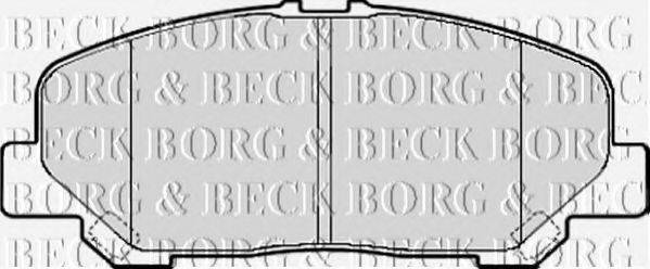 Комплект тормозных колодок, дисковый тормоз BORG & BECK BBP2082
