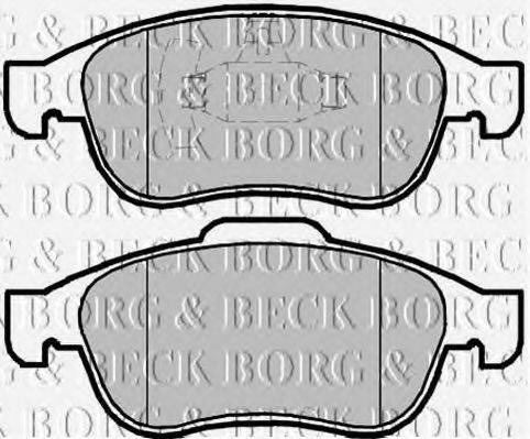 Комплект тормозных колодок, дисковый тормоз BORG & BECK BBP2098