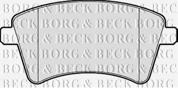 Комплект гальмівних колодок, дискове гальмо BORG & BECK BBP2152