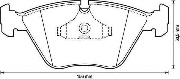 Комплект тормозных колодок, дисковый тормоз JURID 571355J