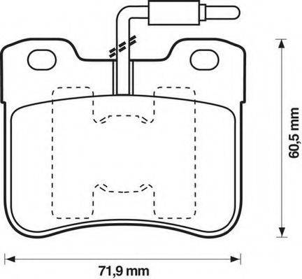 Комплект тормозных колодок, дисковый тормоз JURID 571872J