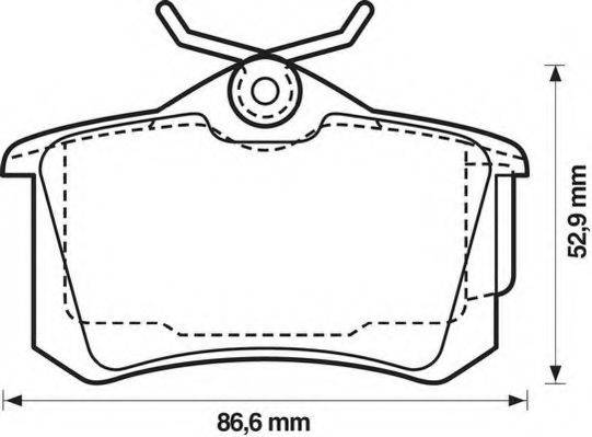 Комплект тормозных колодок, дисковый тормоз JURID 573005J