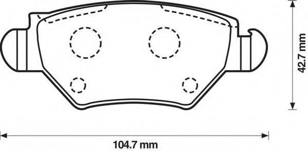 Комплект тормозных колодок, дисковый тормоз JURID 573010J