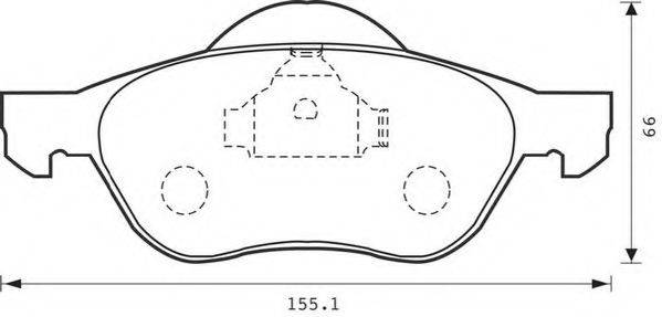 Комплект тормозных колодок, дисковый тормоз JURID 573016J