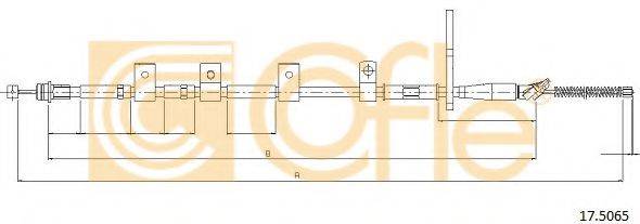 Трос, стояночная тормозная система COFLE 17.5065