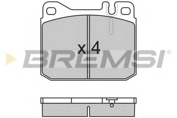 Комплект тормозных колодок, дисковый тормоз BREMSI BP2172