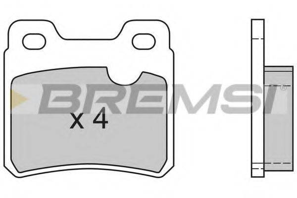 Комплект тормозных колодок, дисковый тормоз BREMSI BP2418