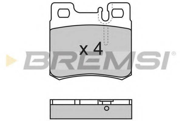 Комплект тормозных колодок, дисковый тормоз BREMSI BP2495