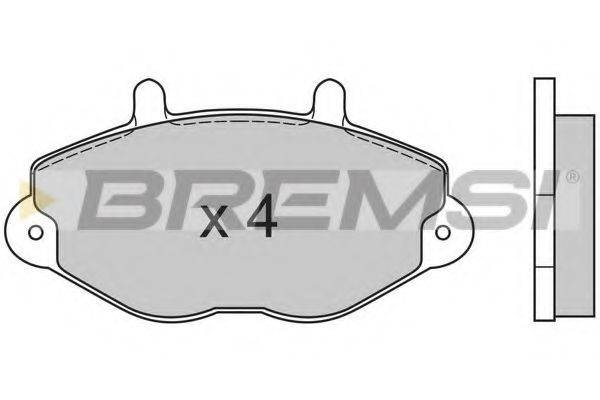 Комплект тормозных колодок, дисковый тормоз BREMSI BP2549