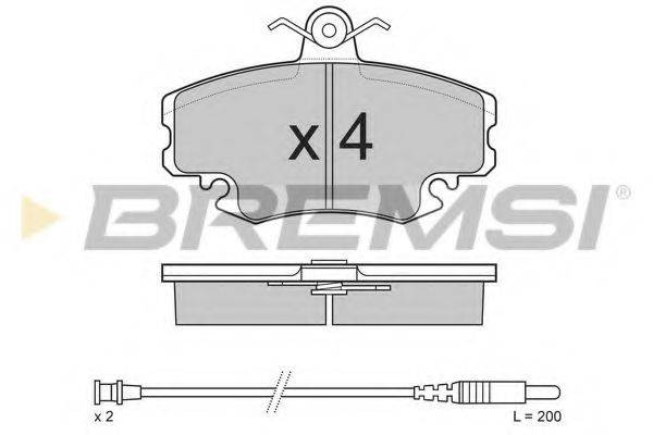 BREMSI BP2590 Комплект тормозных колодок, дисковый тормоз