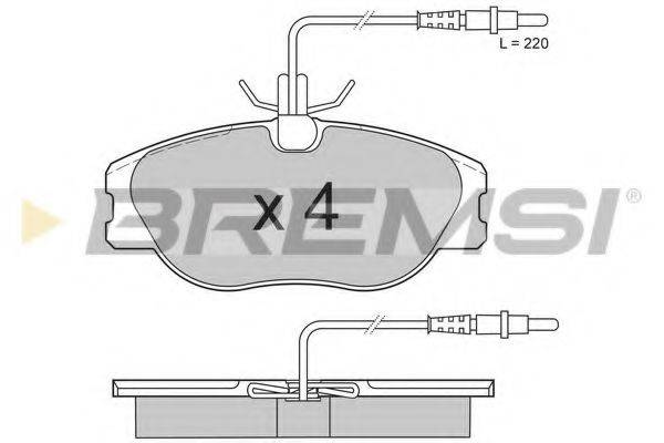 Комплект тормозных колодок, дисковый тормоз BREMSI BP2598