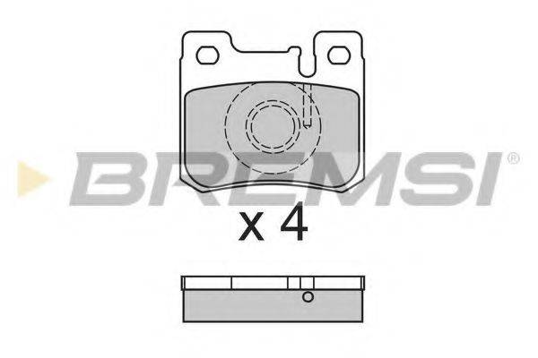 Комплект тормозных колодок, дисковый тормоз BREMSI BP2631