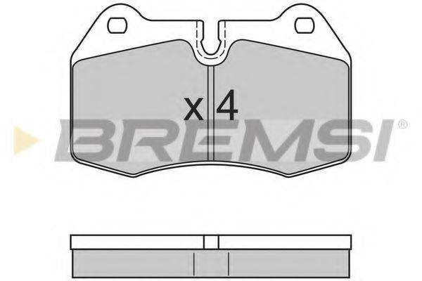 Комплект гальмівних колодок, дискове гальмо BREMSI BP2660
