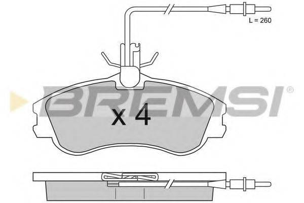 BREMSI BP2711 Комплект тормозных колодок, дисковый тормоз