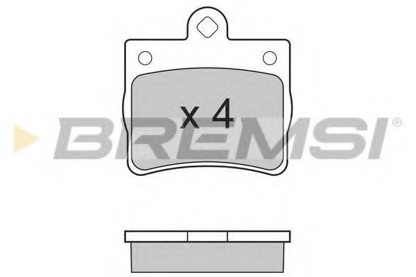 Комплект тормозных колодок, дисковый тормоз BREMSI BP2771