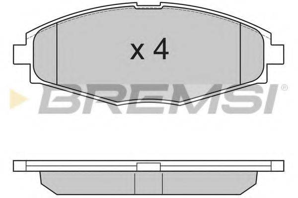 Комплект тормозных колодок, дисковый тормоз BREMSI BP2804
