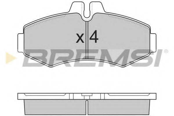 Комплект тормозных колодок, дисковый тормоз BREMSI BP2821