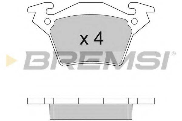 Комплект тормозных колодок, дисковый тормоз BREMSI BP2880