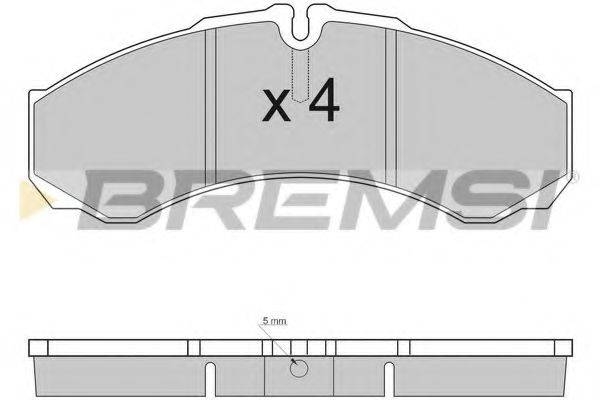 Комплект гальмівних колодок, дискове гальмо BREMSI BP2925