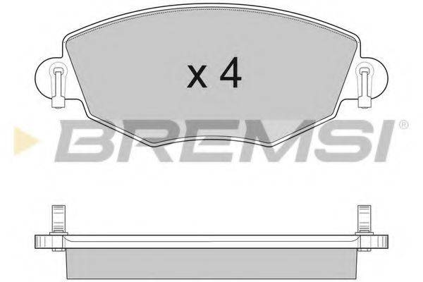 Комплект тормозных колодок, дисковый тормоз BREMSI BP2926