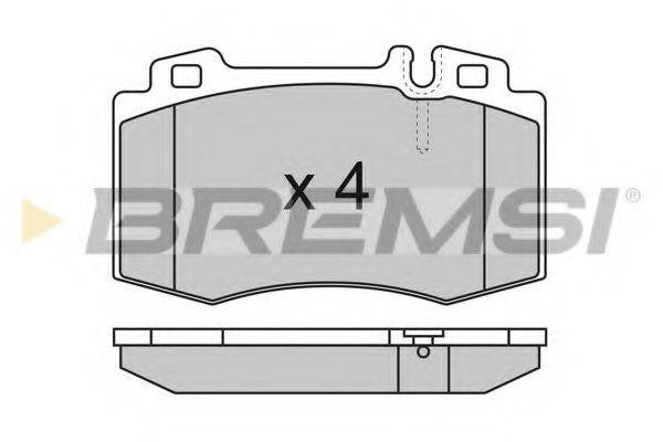 Комплект тормозных колодок, дисковый тормоз BREMSI BP2986
