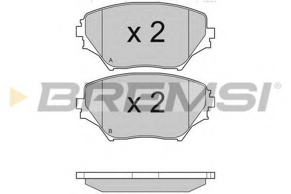Комплект тормозных колодок, дисковый тормоз BREMSI BP2993