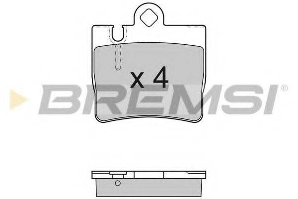 Комплект гальмівних колодок, дискове гальмо BREMSI BP2999