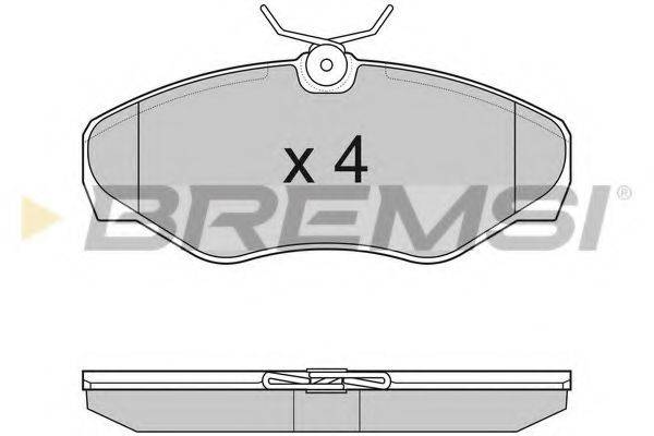 Комплект тормозных колодок, дисковый тормоз BREMSI BP3012