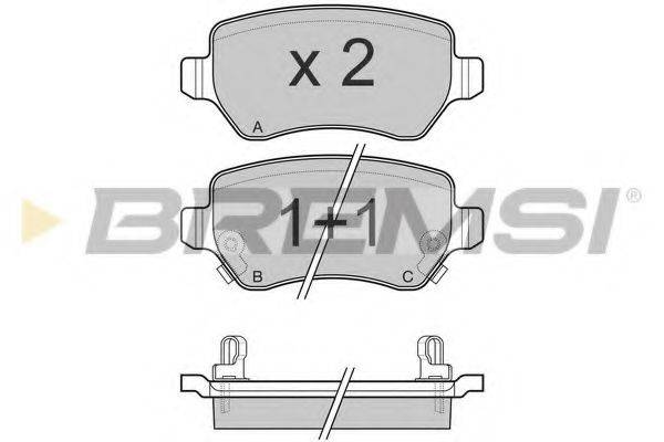 BREMSI BP3027 Комплект тормозных колодок, дисковый тормоз