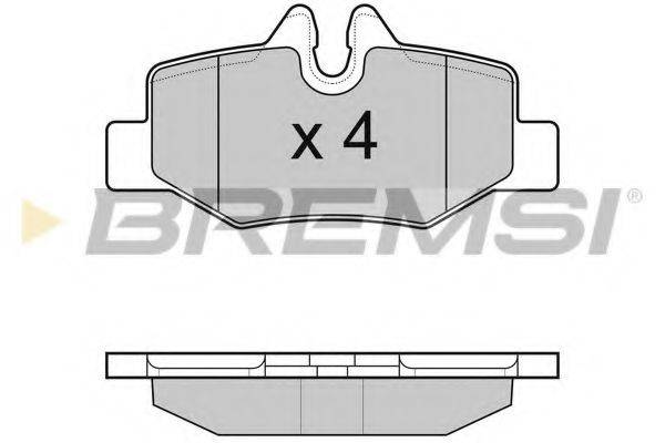 Комплект тормозных колодок, дисковый тормоз BREMSI BP3101