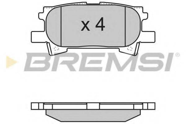 Комплект тормозных колодок, дисковый тормоз BREMSI BP3169