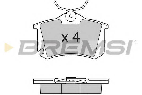 Комплект тормозных колодок, дисковый тормоз BREMSI BP3175