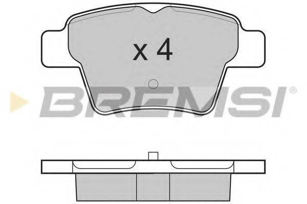 Комплект тормозных колодок, дисковый тормоз BREMSI BP3198