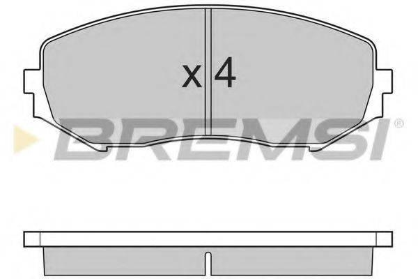Комплект тормозных колодок, дисковый тормоз BREMSI BP3244